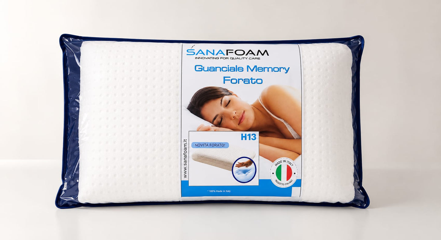 Perforated Memory Foam Pillow (13cm Height)